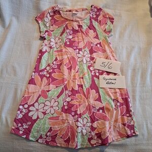 Gymboree girls size 5-6 short sleeved floral dress